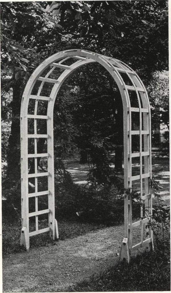 An illustration from Catalog of garden furniture, arbors, pergolas, gateways, trellises, fences, etc., 1920, leaf 46