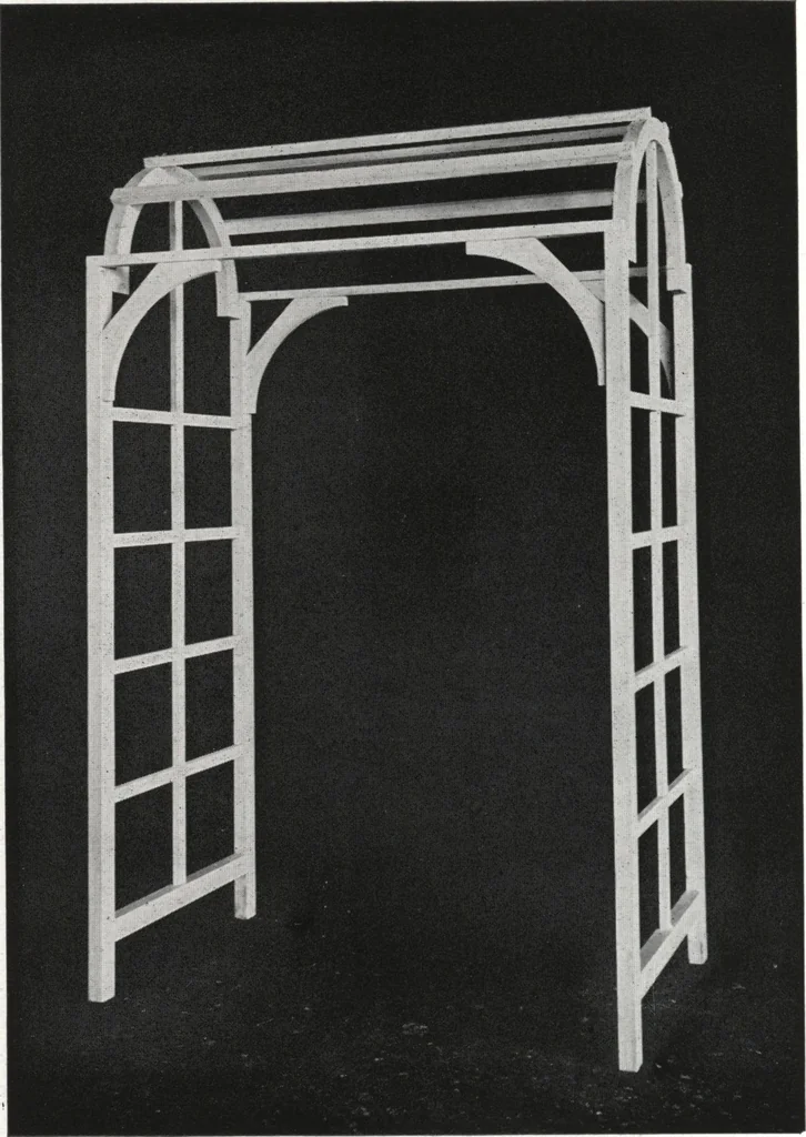An illustration from Catalog of garden furniture, arbors, pergolas, gateways, trellises, fences, etc., 1920, leaf 51
