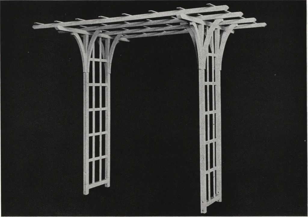 An illustration from Catalog of garden furniture, arbors, pergolas, gateways, trellises, fences, etc., 1920, leaf 54