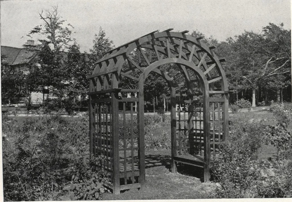 An illustration from Catalog of garden furniture, arbors, pergolas, gateways, trellises, fences, etc., 1920, leaf 55