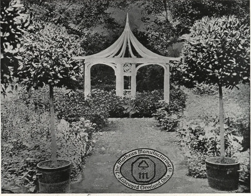 An illustration from Catalog of garden furniture, arbors, pergolas, gateways, trellises, fences, etc., 1920, leaf 57