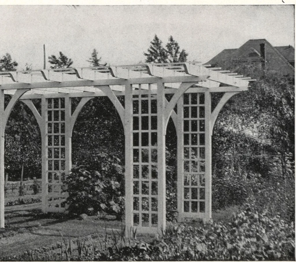 An illustration from Catalog of garden furniture, arbors, pergolas, gateways, trellises, fences, etc., 1920, leaf 58