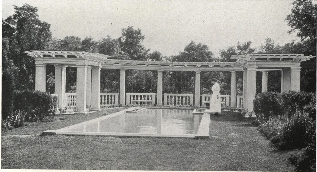 An illustration from Catalog of garden furniture, arbors, pergolas, gateways, trellises, fences, etc., 1920, leaf 66