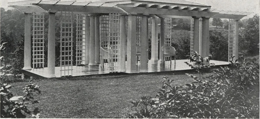 An illustration from Catalog of garden furniture, arbors, pergolas, gateways, trellises, fences, etc., 1920, leaf 68