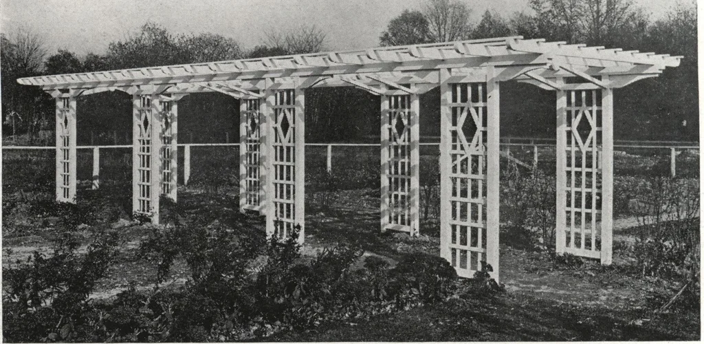 An illustration from Catalog of garden furniture, arbors, pergolas, gateways, trellises, fences, etc., 1920, leaf 69
