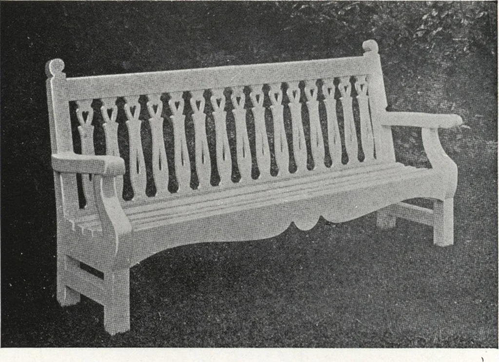 An illustration from Catalog of garden furniture, arbors, pergolas, gateways, trellises, fences, etc., 1920, leaf 7