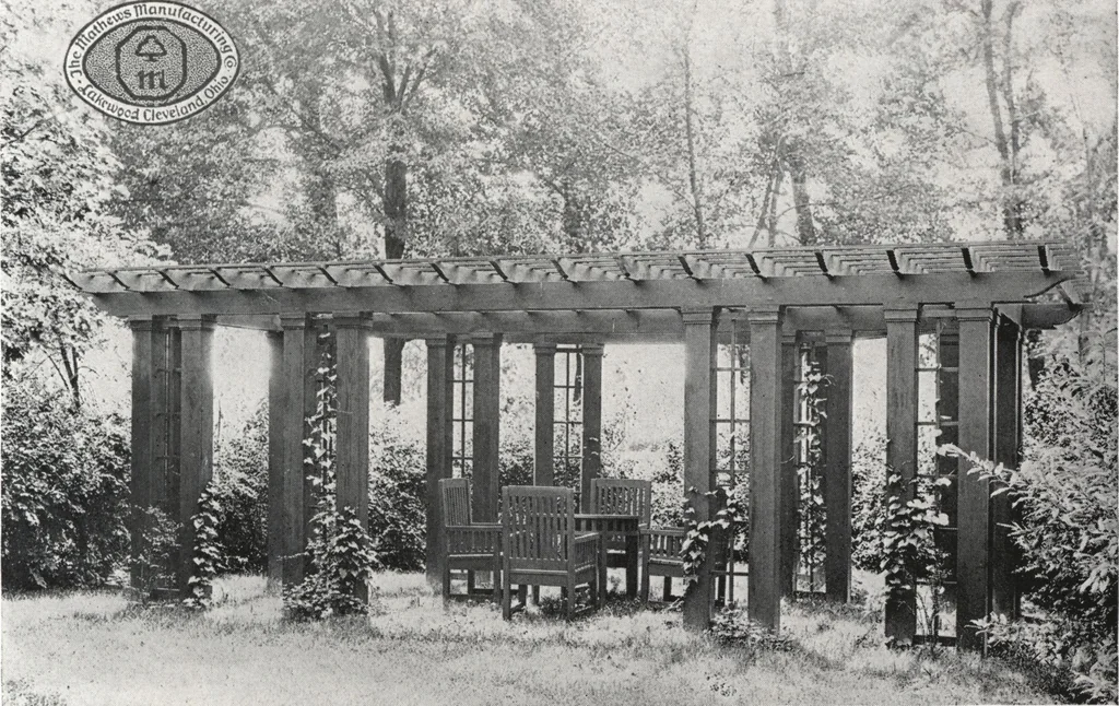 An illustration from Catalog of garden furniture, arbors, pergolas, gateways, trellises, fences, etc., 1920, leaf 70