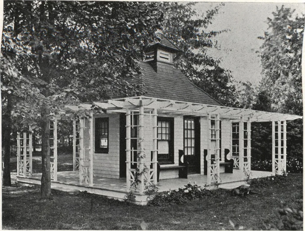 An illustration from Catalog of garden furniture, arbors, pergolas, gateways, trellises, fences, etc., 1920, leaf 71