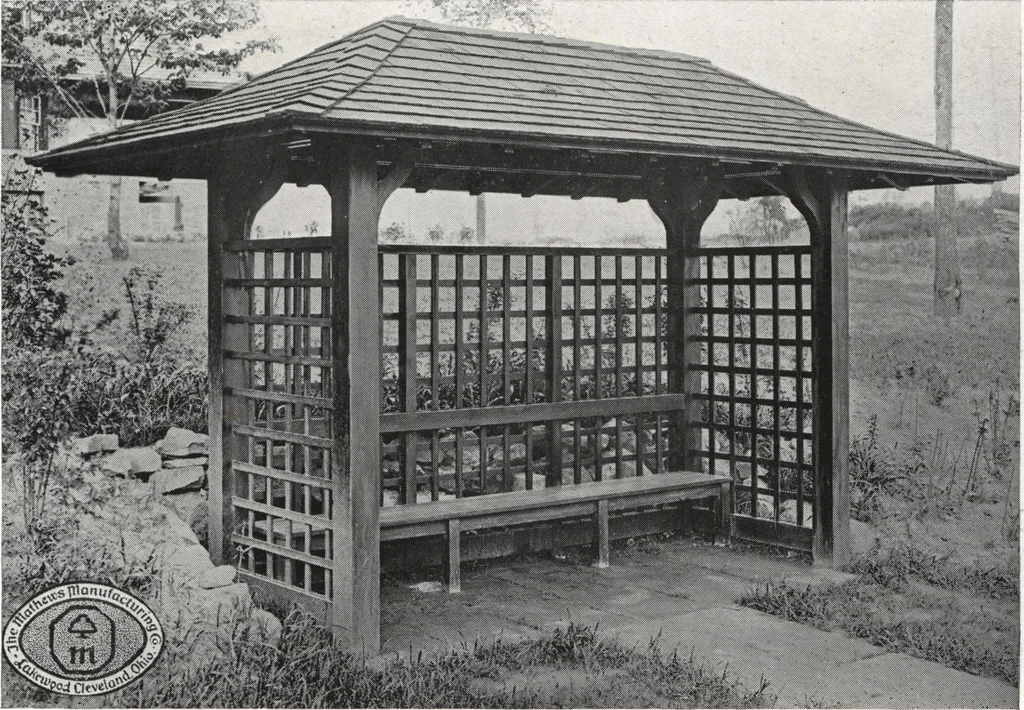 An illustration from Catalog of garden furniture, arbors, pergolas, gateways, trellises, fences, etc., 1920, leaf 72