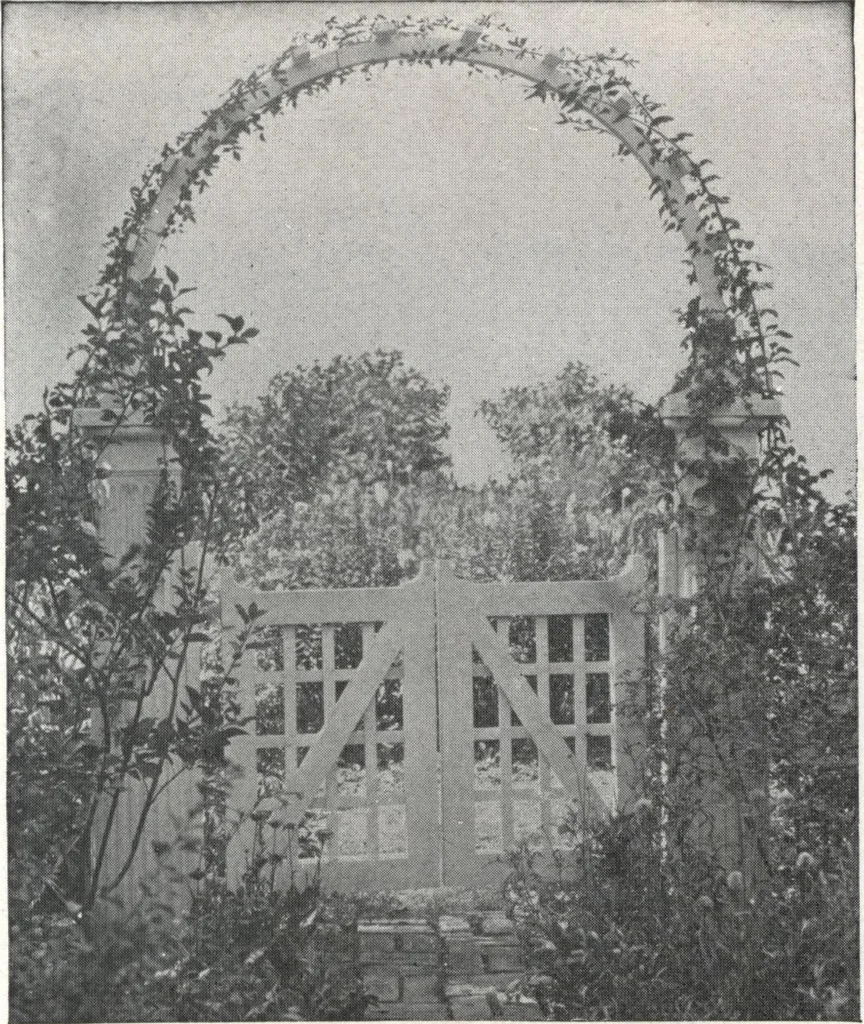 An illustration from Catalog of garden furniture, arbors, pergolas, gateways, trellises, fences, etc., 1920, leaf 78