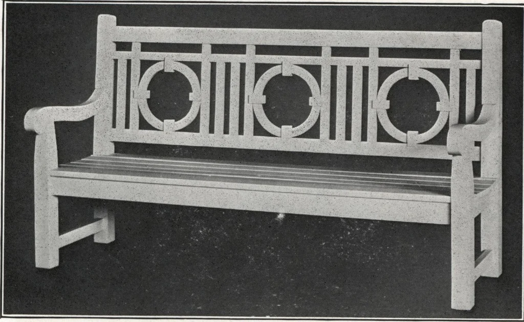 An illustration from Catalog of garden furniture, arbors, pergolas, gateways, trellises, fences, etc., 1920, leaf 8