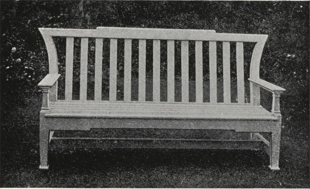 An illustration from Catalog of garden furniture, arbors, pergolas, gateways, trellises, fences, etc., 1920, leaf 8