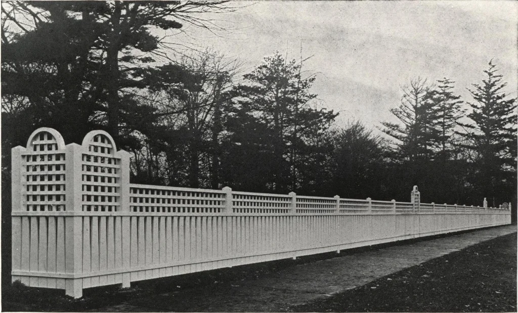 An illustration from Catalog of garden furniture, arbors, pergolas, gateways, trellises, fences, etc., 1920, leaf 80