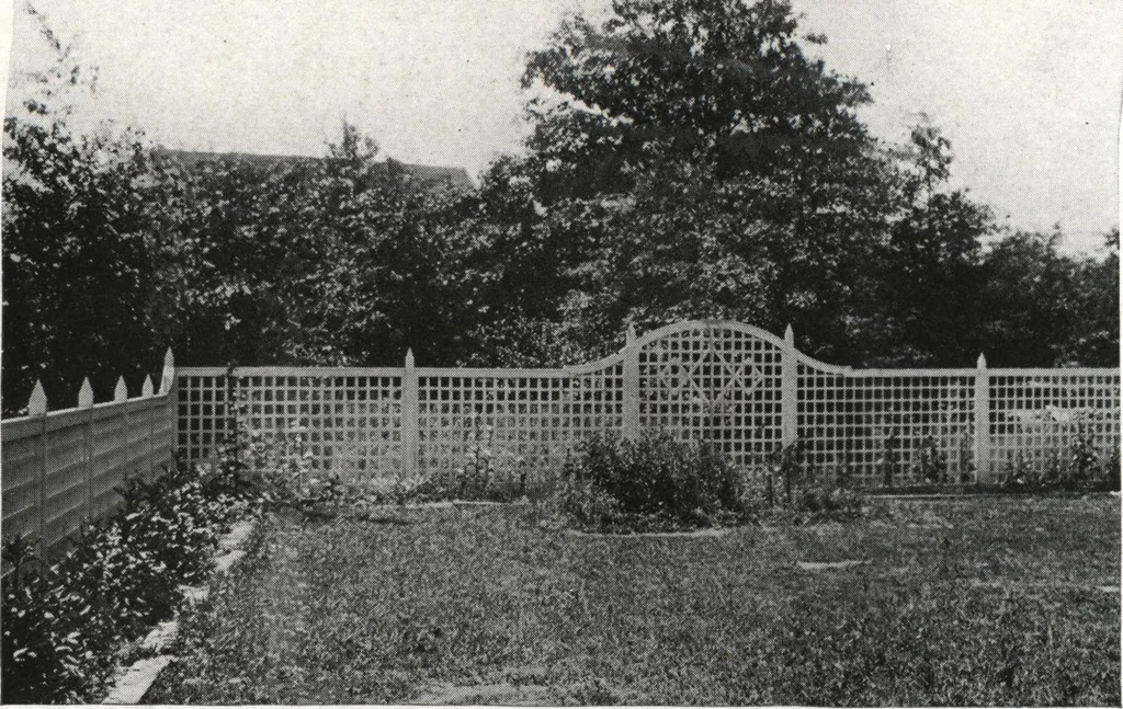An illustration from Catalog of garden furniture, arbors, pergolas, gateways, trellises, fences, etc., 1920, leaf 81