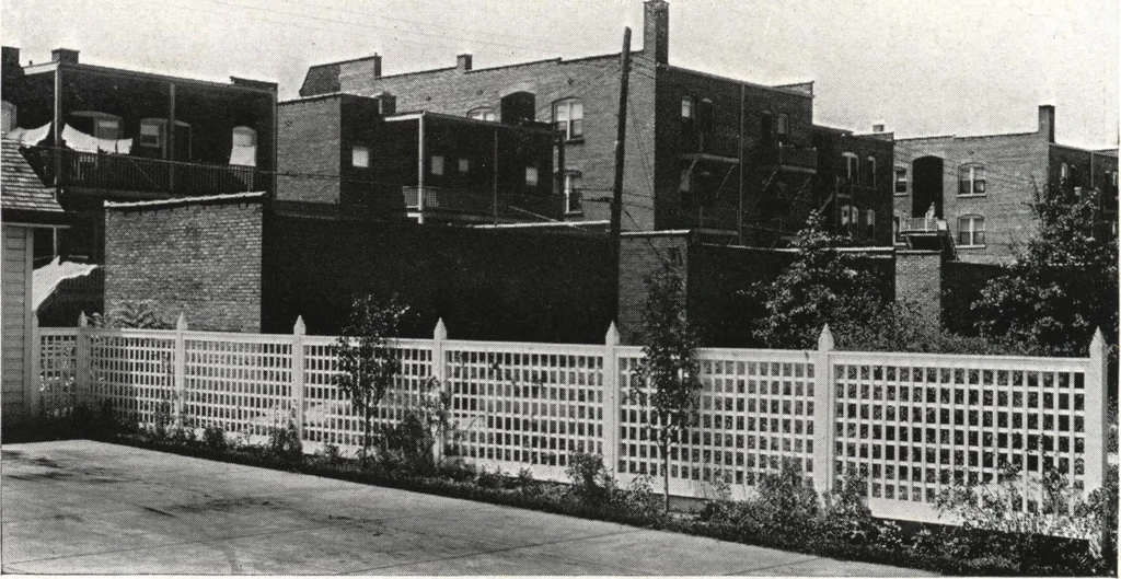 An illustration from Catalog of garden furniture, arbors, pergolas, gateways, trellises, fences, etc., 1920, leaf 81