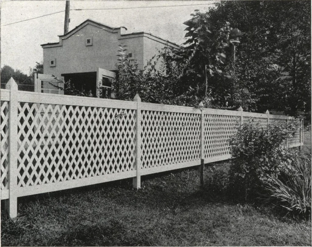 An illustration from Catalog of garden furniture, arbors, pergolas, gateways, trellises, fences, etc., 1920, leaf 82