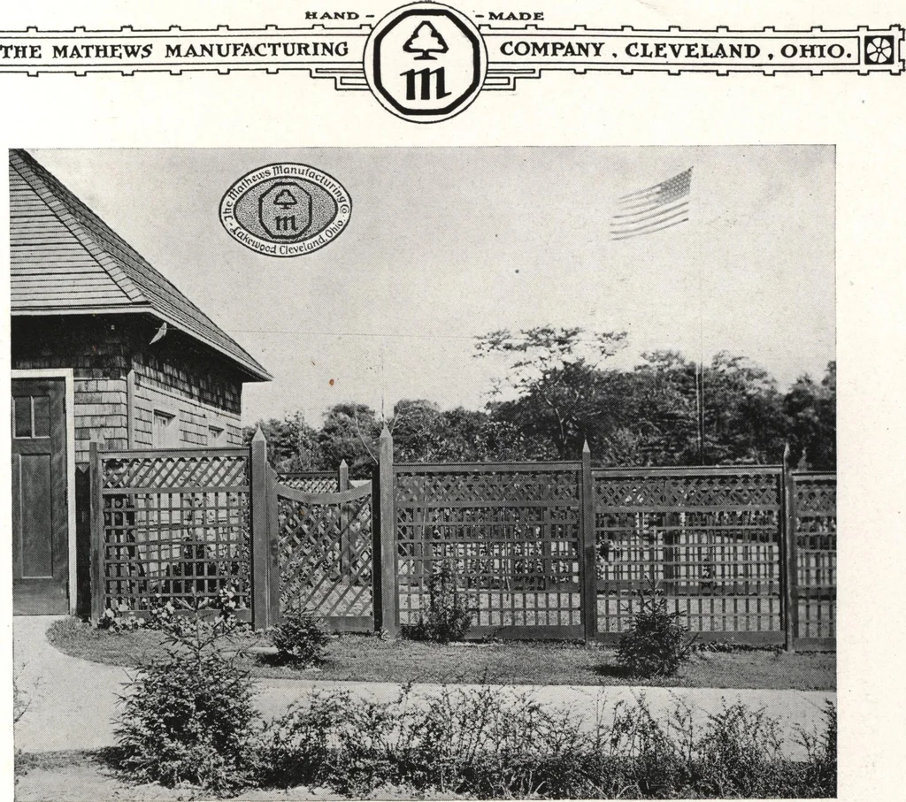 An illustration from Catalog of garden furniture, arbors, pergolas, gateways, trellises, fences, etc., 1920, leaf 88