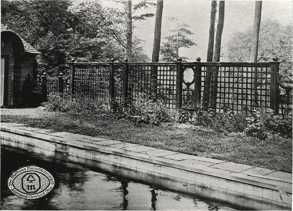 An illustration from Catalog of garden furniture, arbors, pergolas, gateways, trellises, fences, etc., 1920, leaf 89