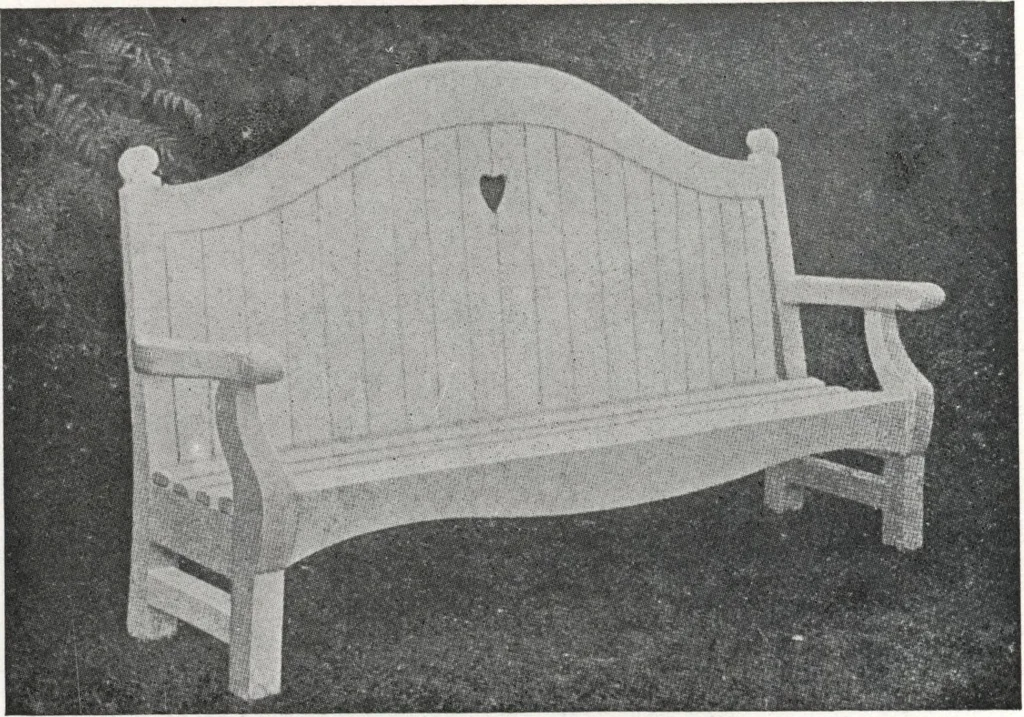 An illustration from Catalog of garden furniture, arbors, pergolas, gateways, trellises, fences, etc., 1920, leaf 9