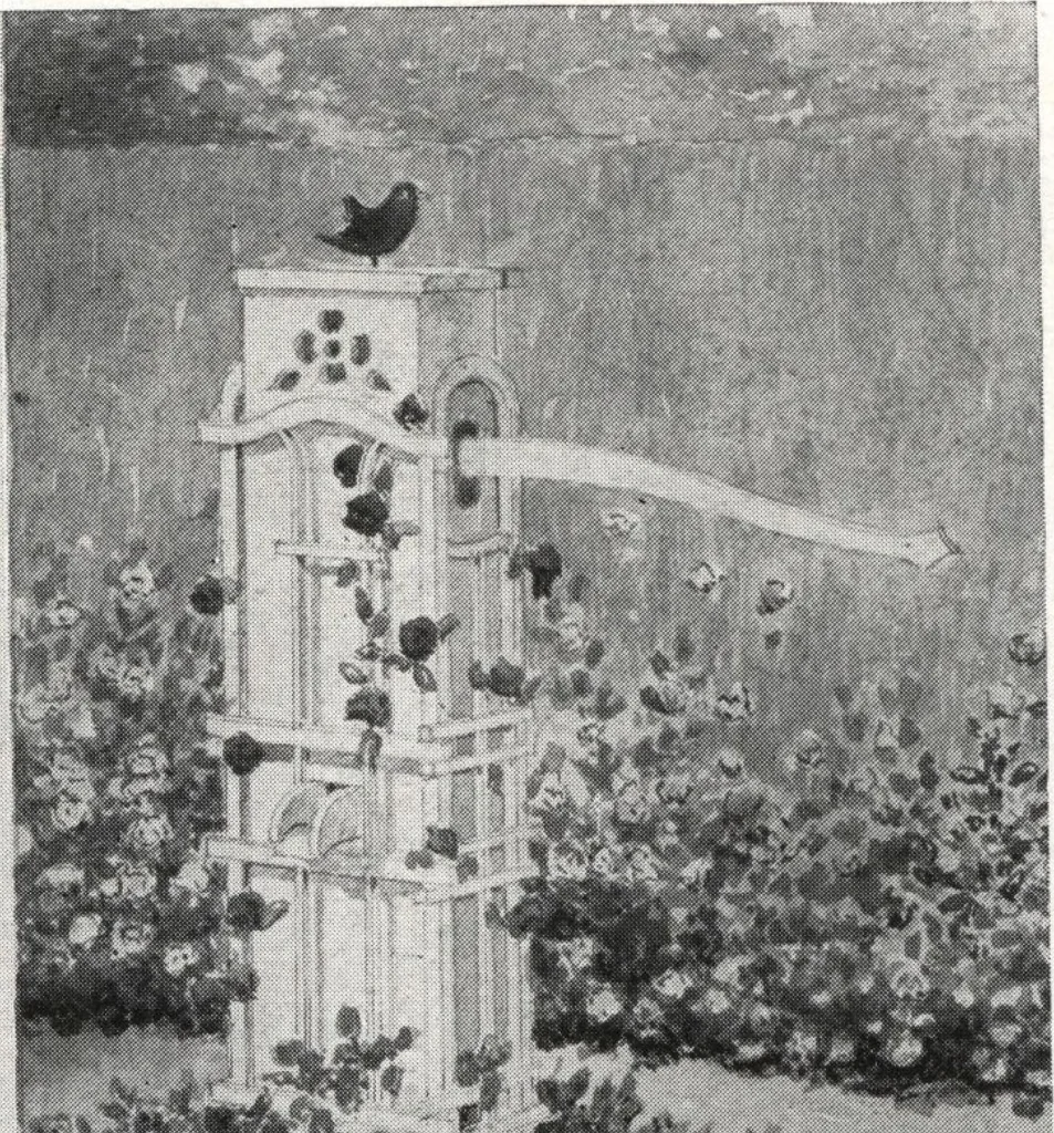 An illustration from Catalog of garden furniture, arbors, pergolas, gateways, trellises, fences, etc., 1920, leaf 90