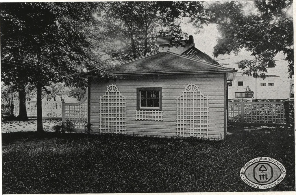 An illustration from Catalog of garden furniture, arbors, pergolas, gateways, trellises, fences, etc., 1920, leaf 90