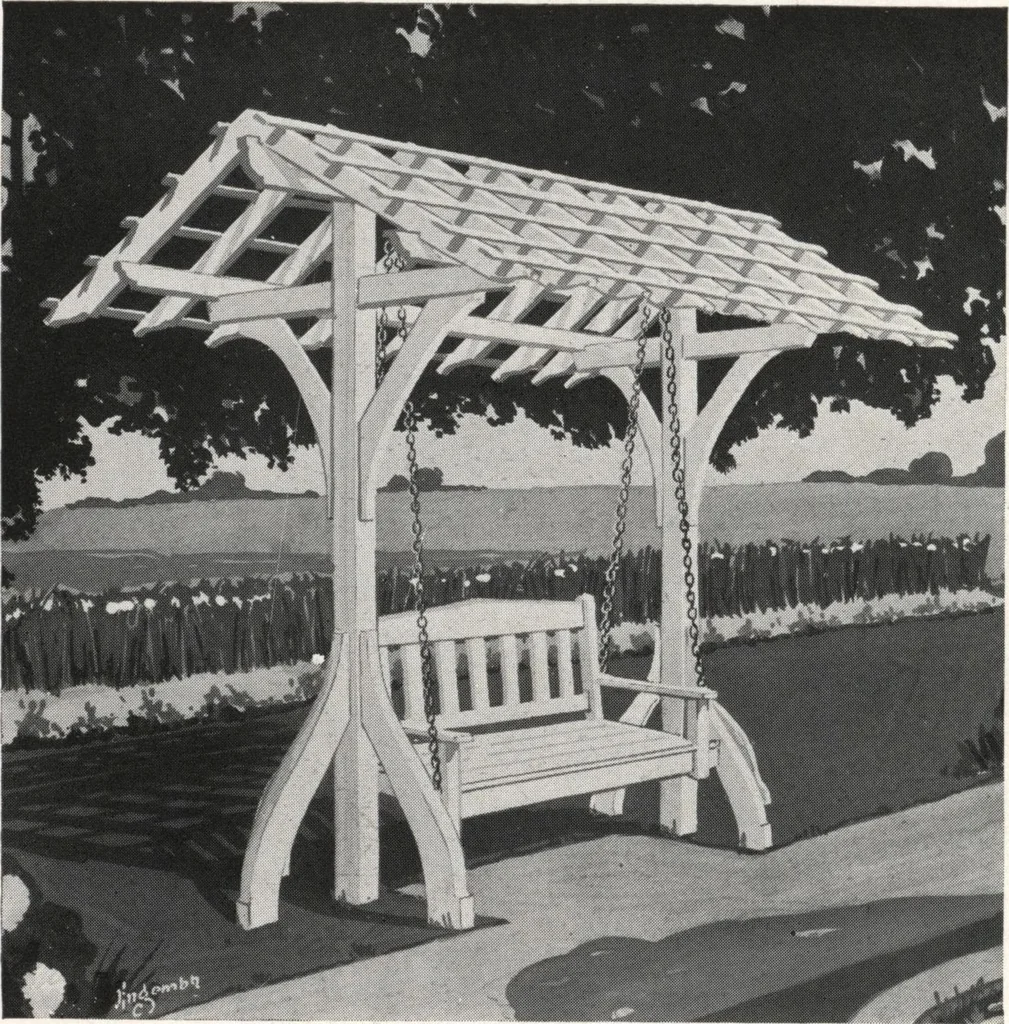 An illustration from Catalog of garden furniture, arbors, pergolas, gateways, trellises, fences, etc., 1920, leaf 91