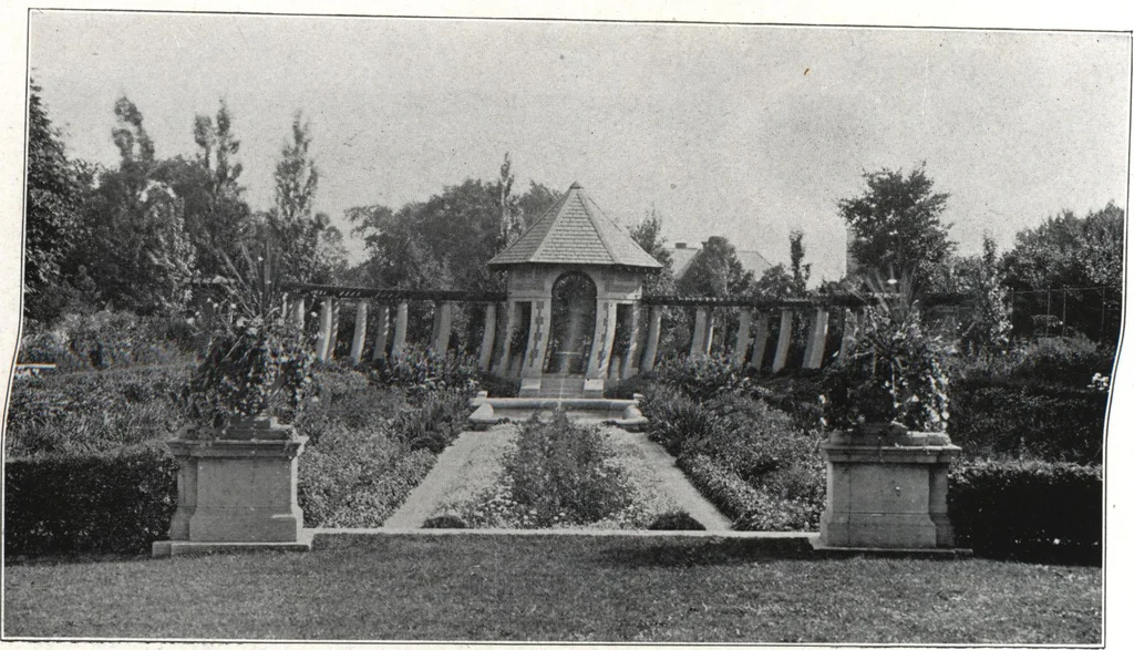 An illustration from Catalog of garden furniture, arbors, pergolas, gateways, trellises, fences, etc., 1920, leaf 93