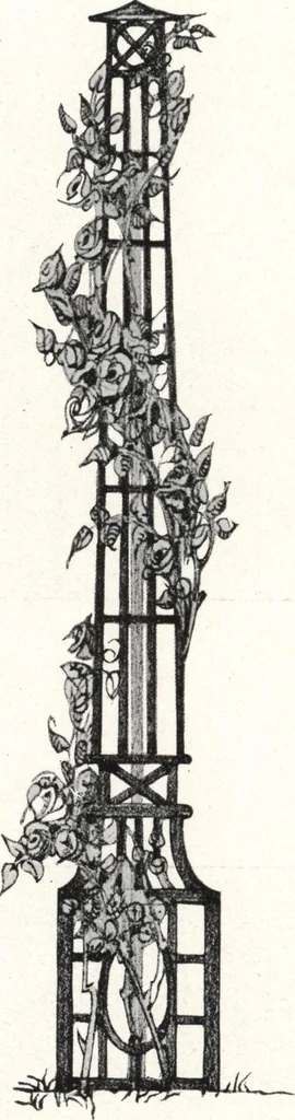 An illustration from Catalog of garden furniture, arbors, pergolas, gateways, trellises, fences, etc., 1920, leaf 95