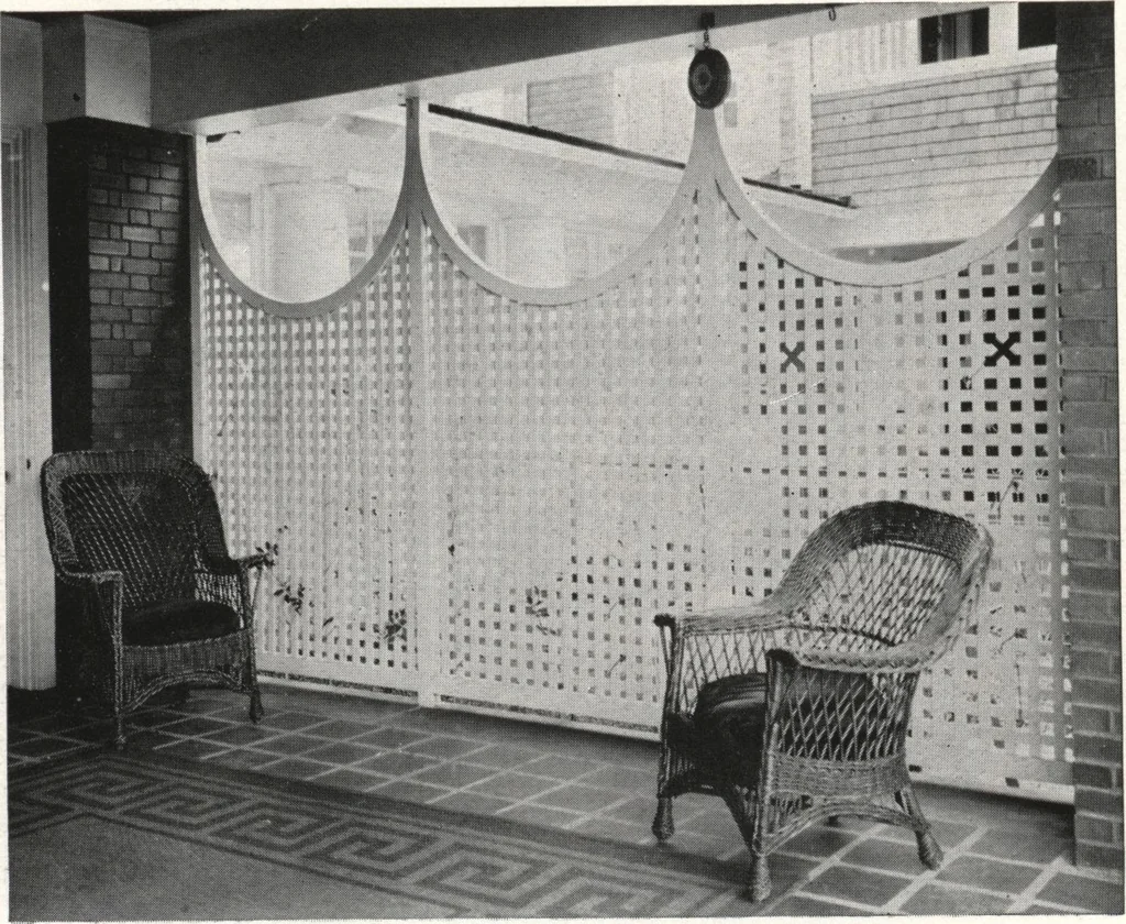 An illustration from Catalog of garden furniture, arbors, pergolas, gateways, trellises, fences, etc., 1920, leaf 97