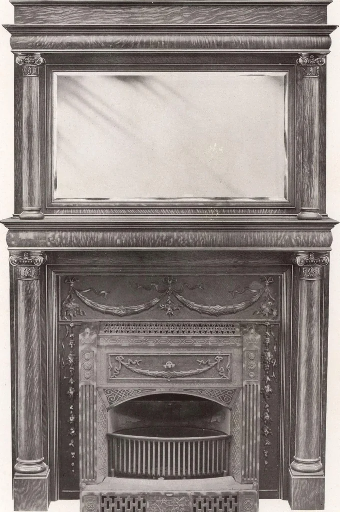 An illustration from Catalogue Aldine Grate & Mantel Company, 1906, leaf 38