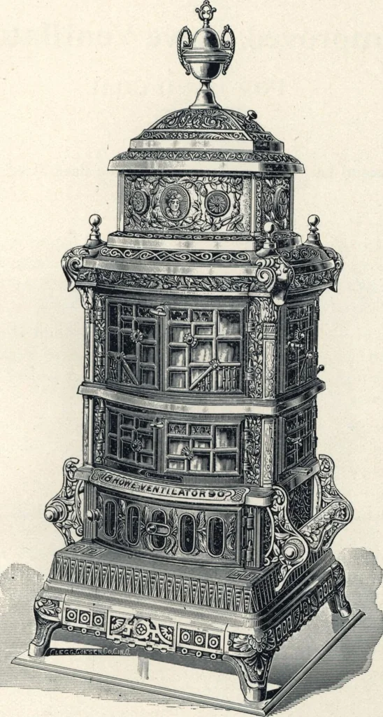 An illustration from Catalogue and price list of the improved Howe ventilating stoves, 1893, leaf 14