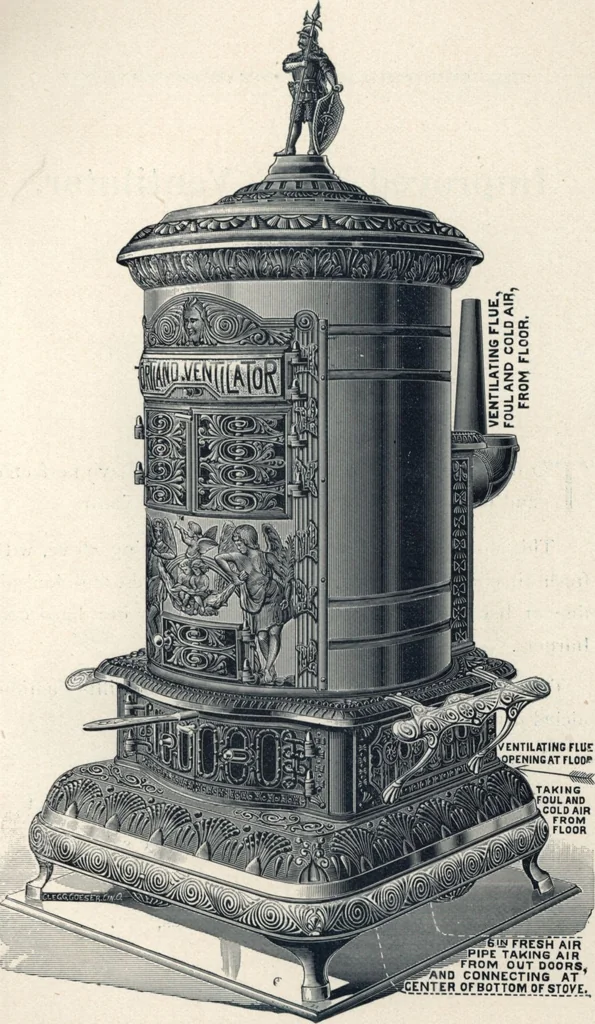 An illustration from Catalogue and price list of the improved Howe ventilating stoves, 1893, leaf 18