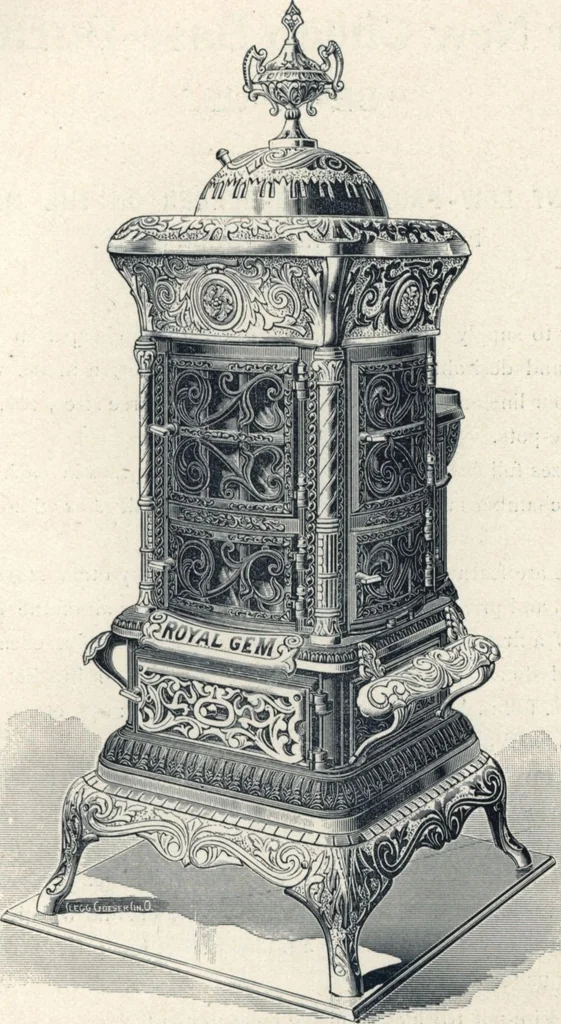 An illustration from Catalogue and price list of the improved Howe ventilating stoves, 1893, leaf 22