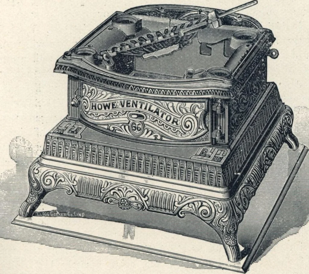 An illustration from Catalogue and price list of the improved Howe ventilating stoves, 1893, leaf 28