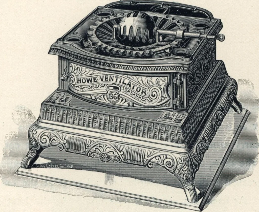 An illustration from Catalogue and price list of the improved Howe ventilating stoves, 1893, leaf 30