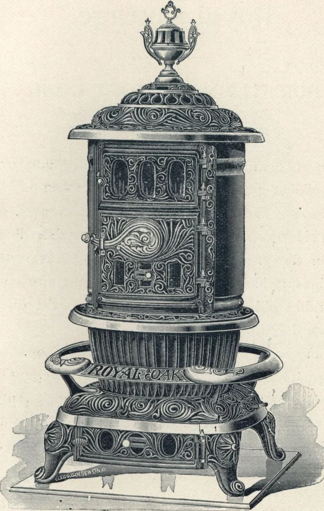 An illustration from Catalogue and price list of the improved Howe ventilating stoves, 1893, leaf 36