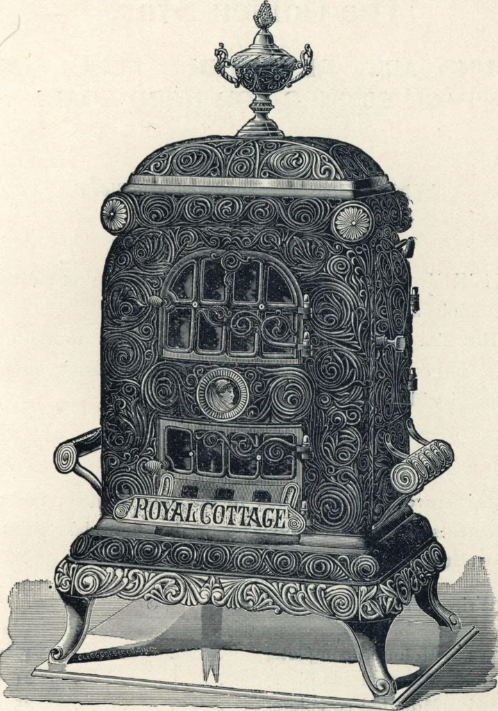 An illustration from Catalogue and price list of the improved Howe ventilating stoves, 1893, leaf 38