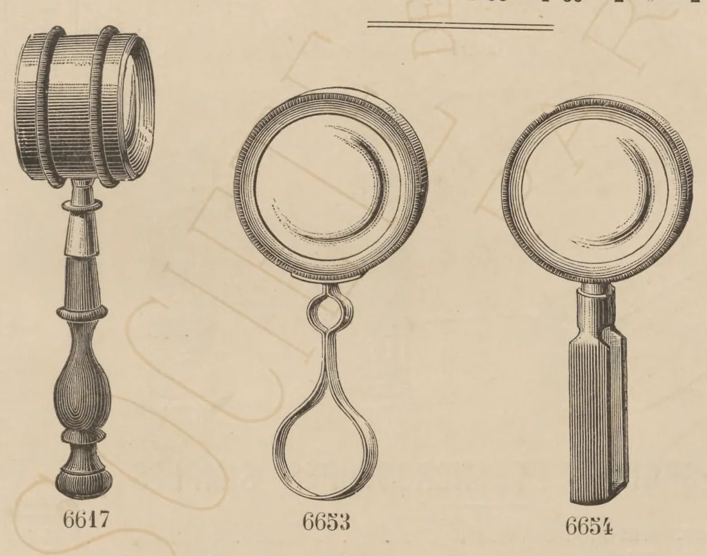 An illustration from Catalogue Lunetterie Optique, 1901, leaf 107