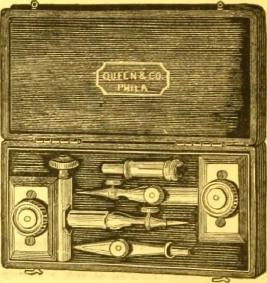 An illustration from Catalogue : mathematical and engineering instruments and materials manufactured and imported by James W. Queen & Co., 1880, leaf 17