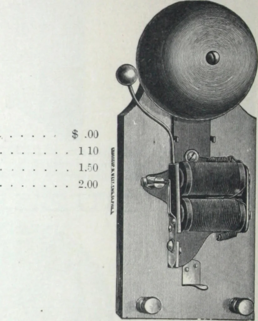 An illustration from Catalogue of O.D. Pierce & Co. manufacturers of and dealers in electrical supplies ..., 1893, leaf 17