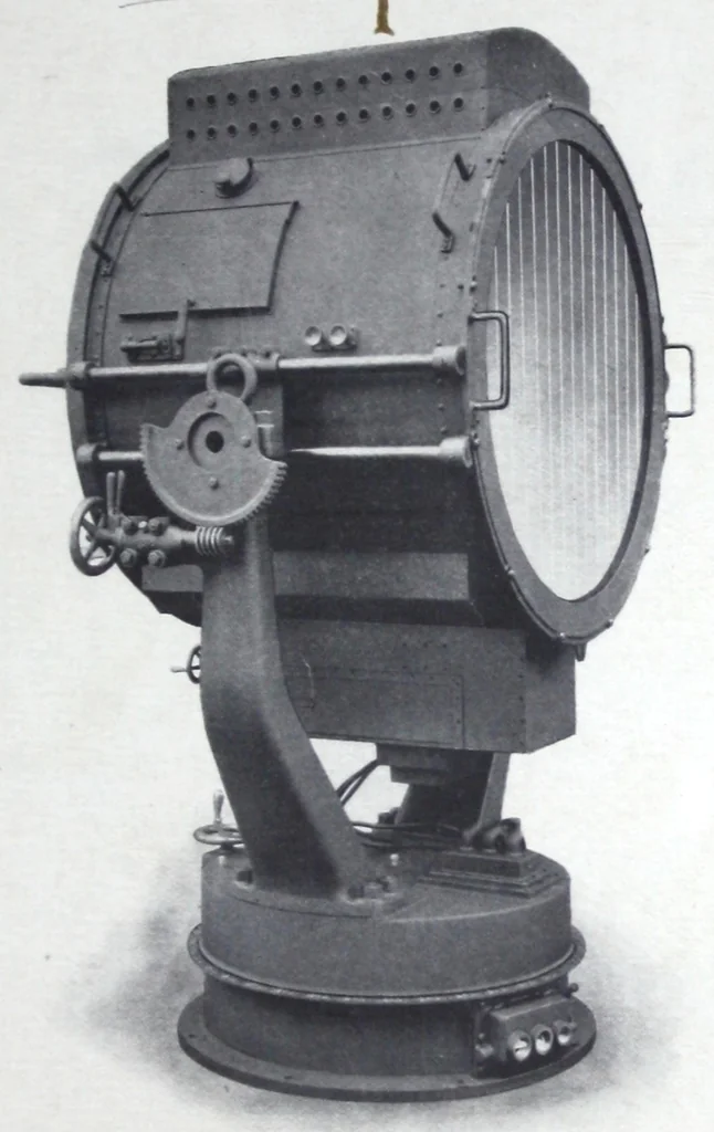 An illustration from Search Light Projectors, 1914, leaf 0