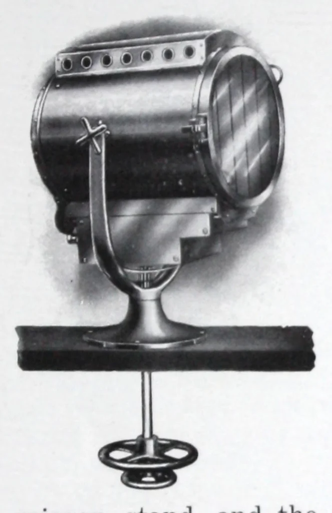 An illustration from Search Light Projectors, 1914, leaf 10