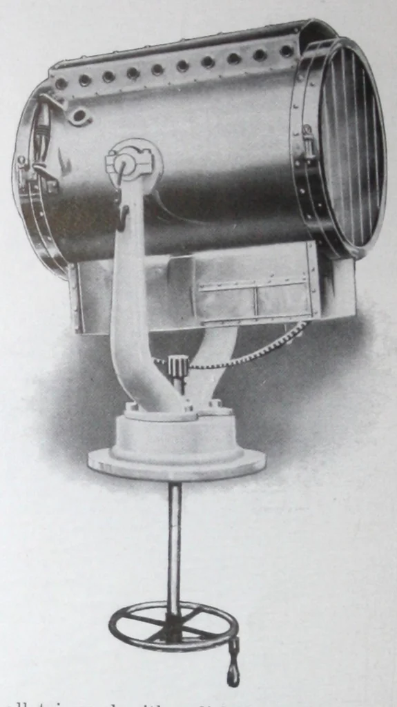 An illustration from Search Light Projectors, 1914, leaf 27