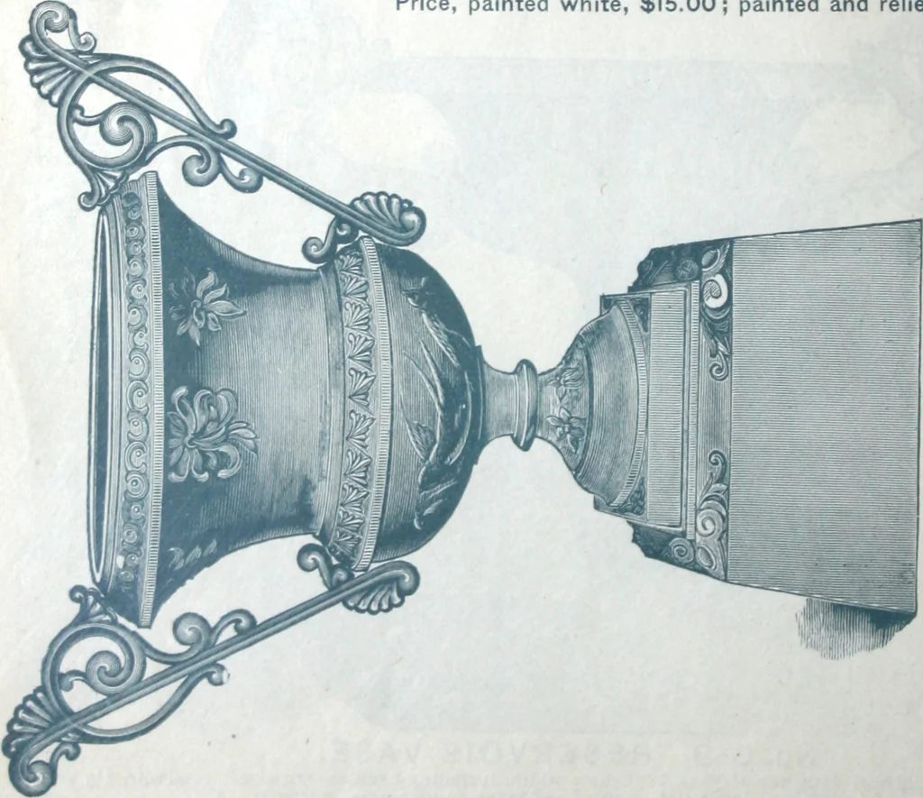 An illustration from Catalogue of vases, settees, fountains and other lawn furniture, 1904, leaf 11