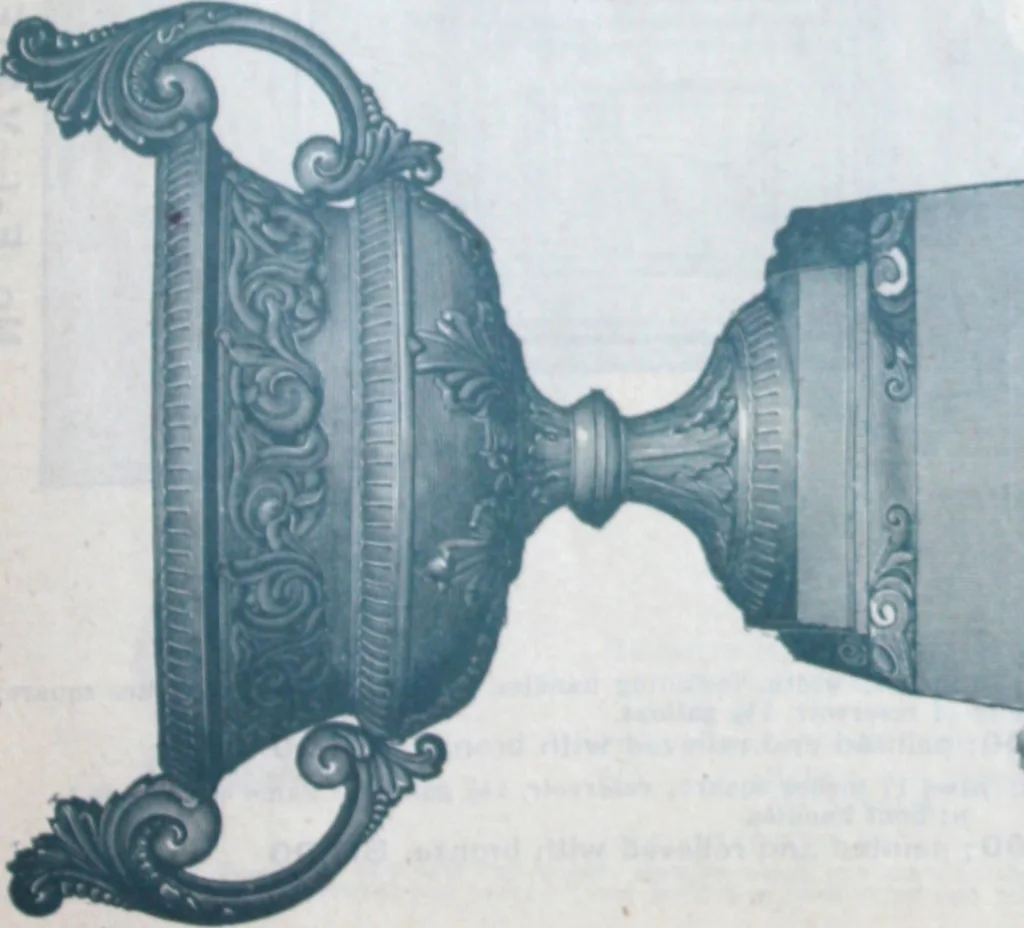 An illustration from Catalogue of vases, settees, fountains and other lawn furniture, 1904, leaf 14
