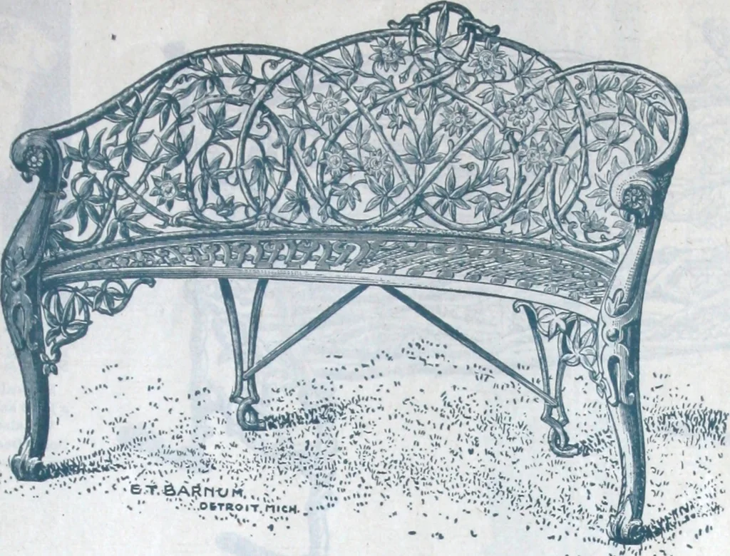 An illustration from Catalogue of vases, settees, fountains and other lawn furniture, 1904, leaf 22