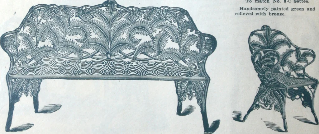 An illustration from Catalogue of vases, settees, fountains and other lawn furniture, 1904, leaf 23