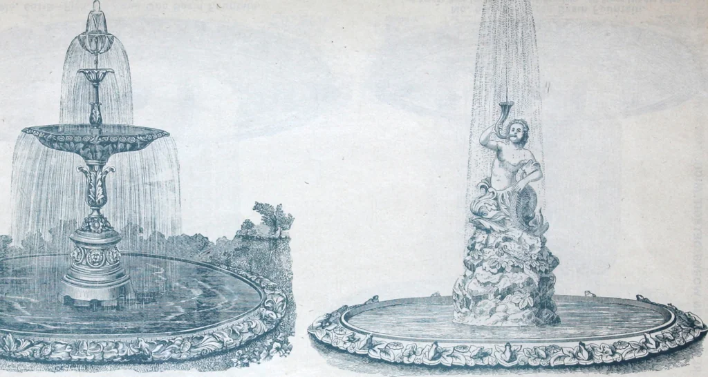 An illustration from Catalogue of vases, settees, fountains and other lawn furniture, 1904, leaf 24