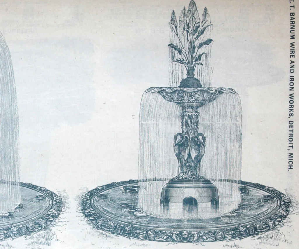An illustration from Catalogue of vases, settees, fountains and other lawn furniture, 1904, leaf 26