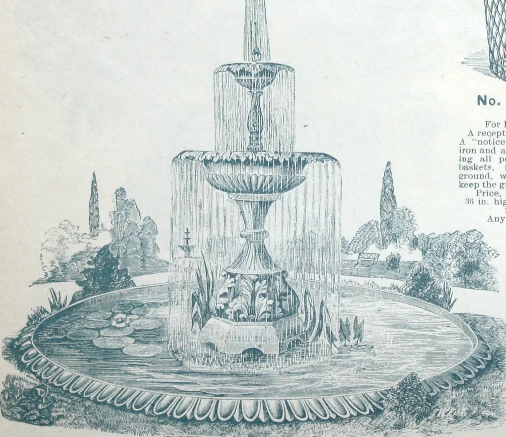 An illustration from Catalogue of vases, settees, fountains and other lawn furniture, 1904, leaf 29
